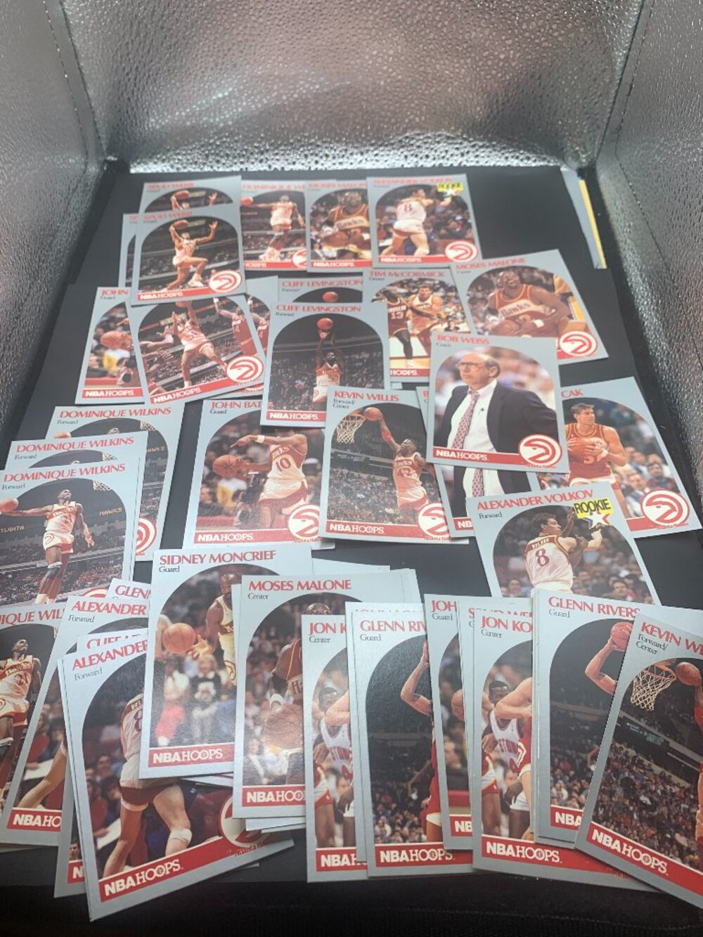 52ct 1990 NBA Hoops Atlanta Hawks Basketball Trading Cards SELLING AS IS
